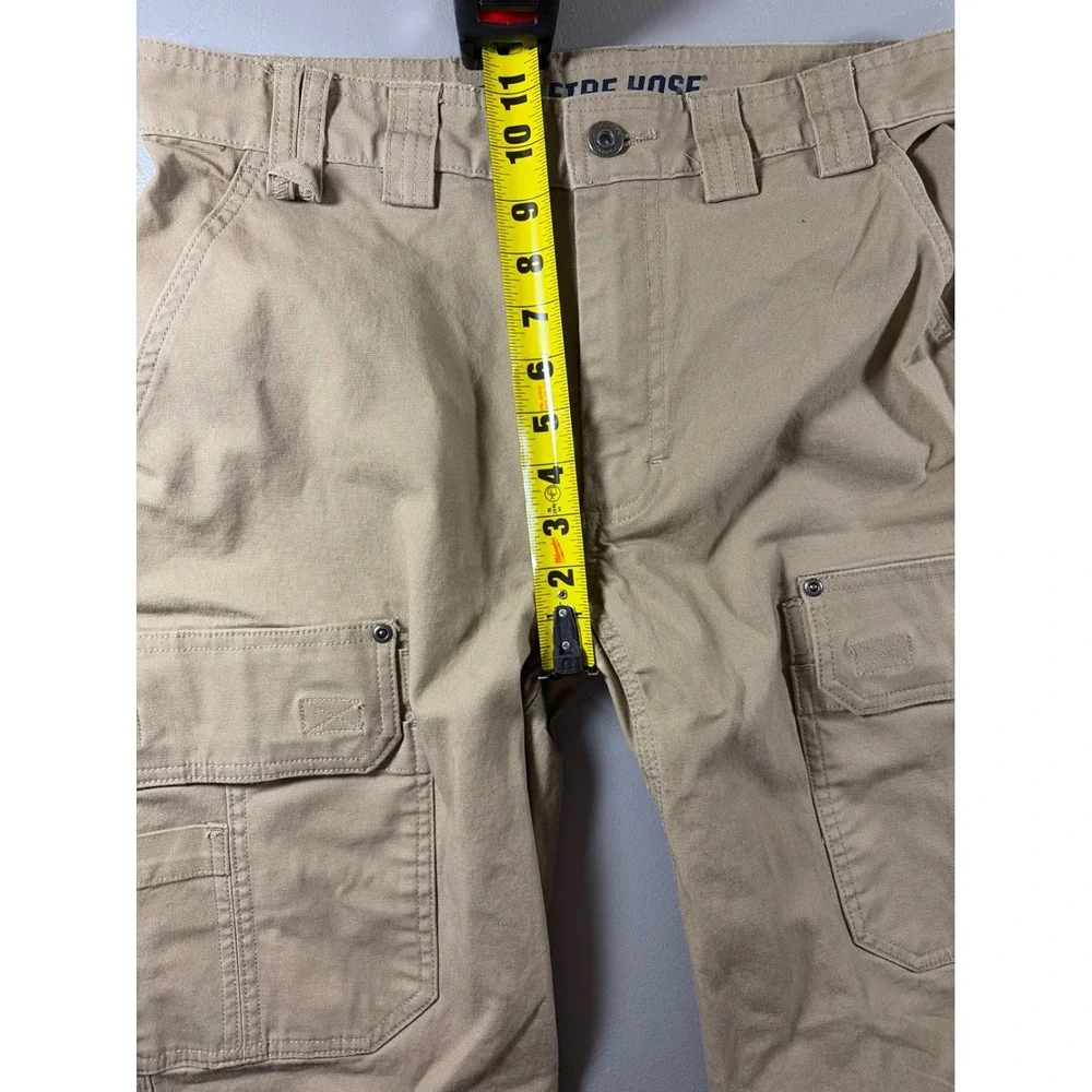 Duluth Trading Co Flex Fire Hose Cargo Pants Mens 34x30 Khaki Tan Work Relaxed